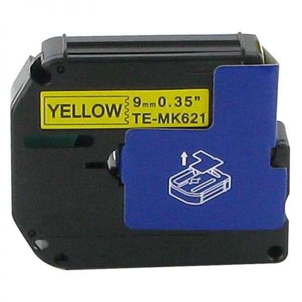 Schriftband kompatibel Brother TE-MK621, 9mm * 8m, gelb